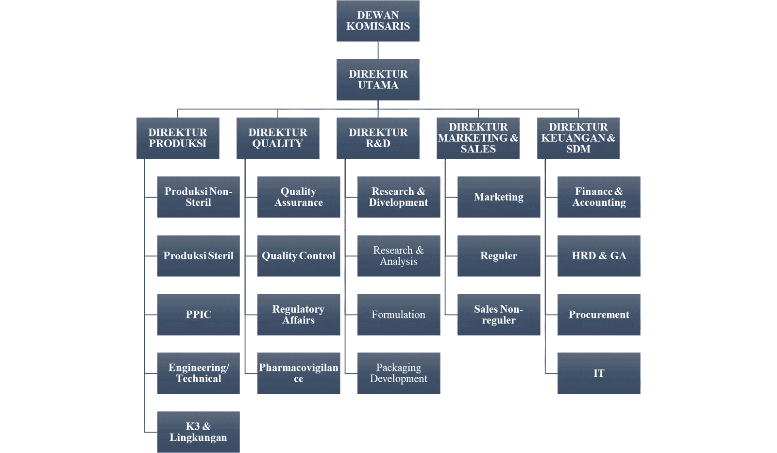 Struktur Departemen PT Stark Medika